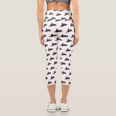 Leggings Capri Illustration de la locomotive à vapeur (Verso)