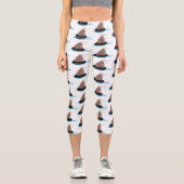 Leggings Capri Illustration de la pêche de l'ourson mou (Recto)