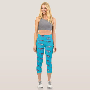 Leggings Capri Illustration de la petite tortue de mer