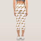 Leggings Capri Illustration de la pizza (Verso)