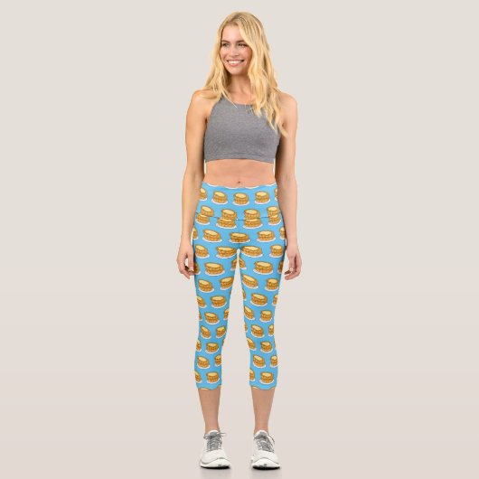 Leggings Capri Illustration de la tarte à l'oeuf (Recto)