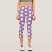 Leggings Capri Illustration de lave-linge mignonne (Recto)