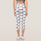 Leggings Capri Illustration de l'avion de chasse (Verso)