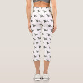 Leggings Capri Illustration de l'avion de chasse (Verso)