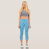 Leggings Capri Illustration de l'idole mauresque (Recto)