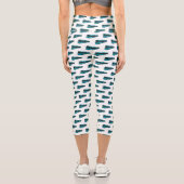 Leggings Capri Illustration de locomotive électrique (Verso)
