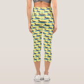 Leggings Capri Illustration de Loon bird (Verso)