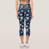 Leggings Capri illustration de motif spatial (Verso)