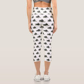 Leggings Capri Illustration de motoneige (Verso)