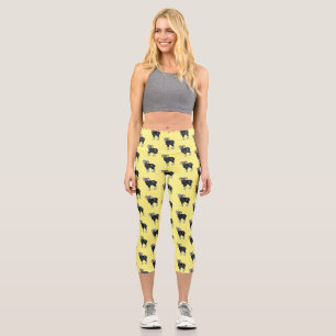 Leggings Capri Illustration de mouflon, mouton