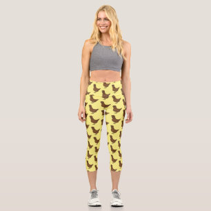 Leggings Capri illustration de poulet de dessin animé polonais ch