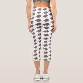 Leggings Capri Illustration de Styracosaurus (Verso)