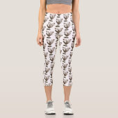 Leggings Capri Illustration de superbe et superbe lyrebird (Recto)