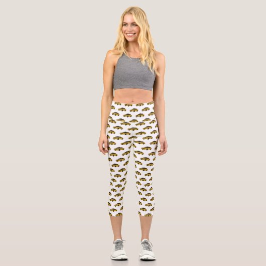 Leggings Capri Illustration de taxi (Recto)