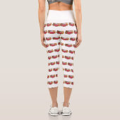 Leggings Capri Illustration des Cochons de Guinée et de la pastèq (Verso)