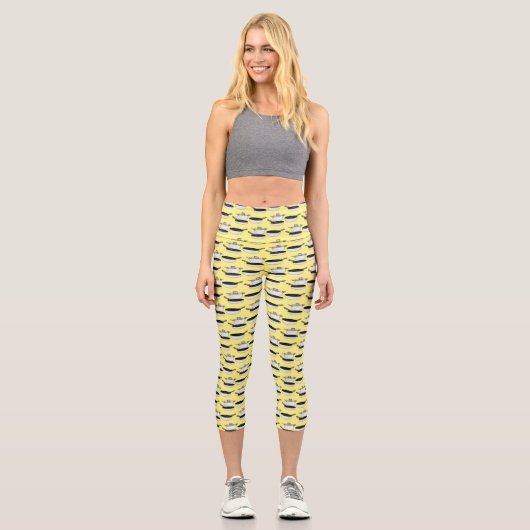 Leggings Capri Illustration des jeux de cuisine (Recto)