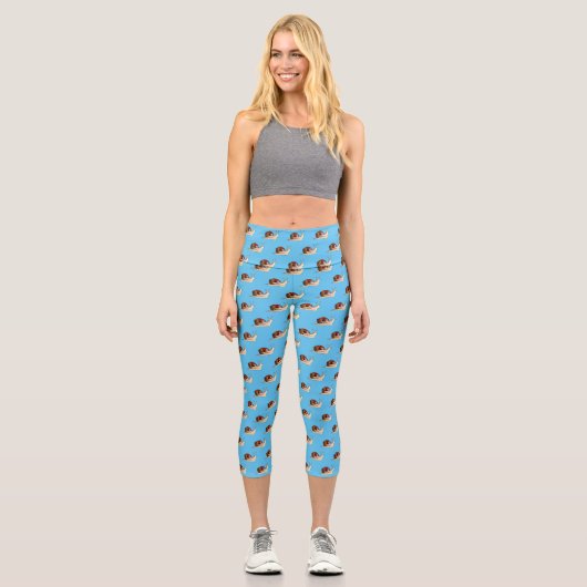 Leggings Capri Illustration d'escargot (Recto)