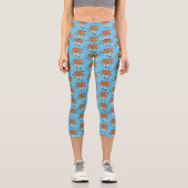 Leggings Capri Illustration drôle de singe proboscis (Recto)