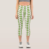Leggings Capri Illustration du caméléon de la parson (Recto)