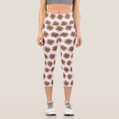 Leggings Capri Illustration du cookie de puce à chocolat (Recto)