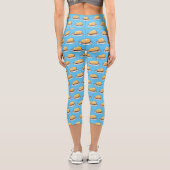 Leggings Capri Illustration du dessin animé Cheesecake (Verso)