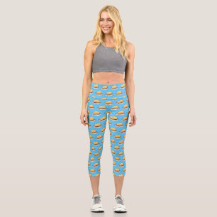 Leggings Capri Illustration du dessin animé Cheesecake