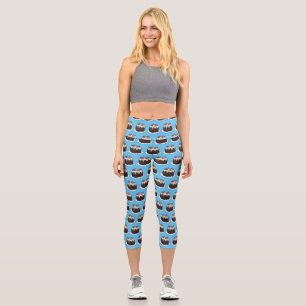Leggings Capri Illustration du gâteau de la Forêt-Noire