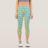 Leggings Capri Illustration du serpent python birman (Recto)