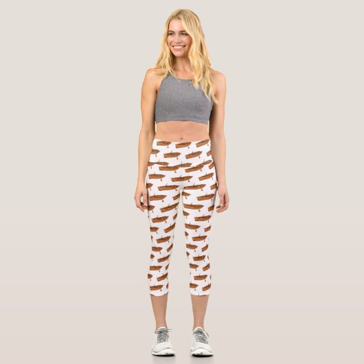 Leggings Capri Illustration d'un bateau à roues (Recto)