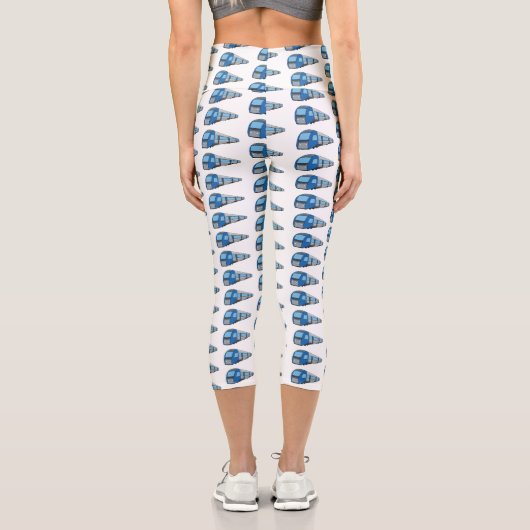Leggings Capri Illustration d'un train électrique (Verso)