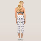 Leggings Capri Illustration d'une caricature de poisson stingray (Verso)