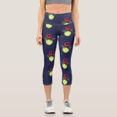 Leggings Capri Illustration d'une luciole à éclair mignon (Recto)