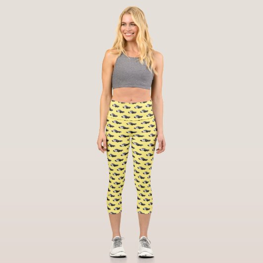 Leggings Capri Illustration d'une voiture de police (Recto)