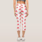 Leggings Capri Illustration mignon du ramboutan rose (Verso)