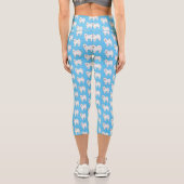 Leggings Capri Illustration Samoyed dog (Verso)