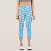 Leggings Capri Illustration Samoyed dog (Recto)