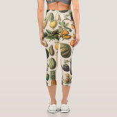 Leggings Capri Illustration scientifique végétale des fruits (Verso)