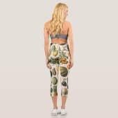 Leggings Capri Illustration scientifique végétale des fruits (Verso)