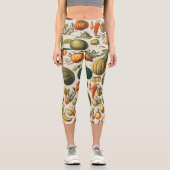 Leggings Capri Illustration scientifique végétale des fruits (Recto)