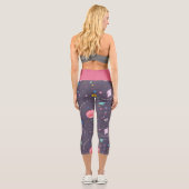 Leggings Capri Illustration Supergirl volant vers le haut (Verso)