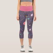 Leggings Capri Illustration Supergirl volant vers le haut (Recto)