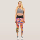 Leggings Capri Ilustración de Mola2 (Recto)