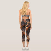 Leggings Capri Image Abstraite - 3D Fractal, art numérique, braun (Verso)