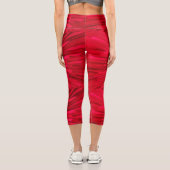 LEGGINGS CAPRI IMAGE ABSTRAITE ROUGE ASTRAL (Verso)