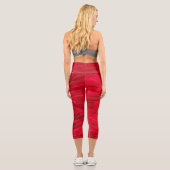 LEGGINGS CAPRI IMAGE ABSTRAITE ROUGE ASTRAL (Verso)