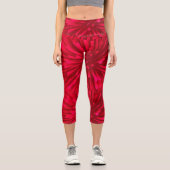 LEGGINGS CAPRI IMAGE ABSTRAITE ROUGE ASTRAL (Recto)