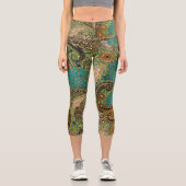 Leggings Capri Imaginaire poster de animal Paisley (Recto)