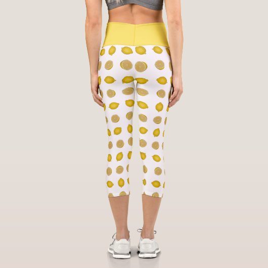 Leggings Capri Impression citron (Verso)