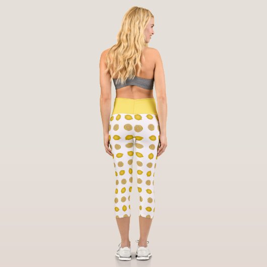 Leggings Capri Impression citron (Verso)