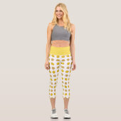 Leggings Capri Impression citron (Recto)